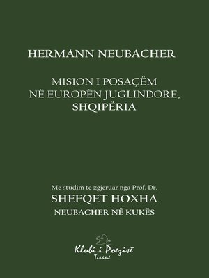 cover image of Mision i Posacëm Në Europën Juglindore, Shqipëria